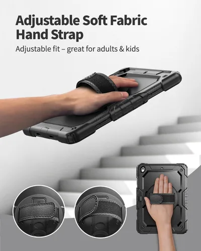 Vista 3 de Funda para iPad de 9ª/8ª/7ª generación, funda para iPad 10.2 2021/2020/2019, [a prueba de niños] ambison funda protectora de cuerpo completo