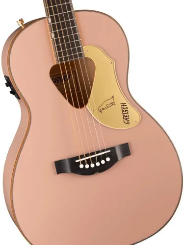 Vista 4 de Gretsch G5021E Rancher Penguin Parlor Guitarra Acústica-Eléctrica - Rosa Shell