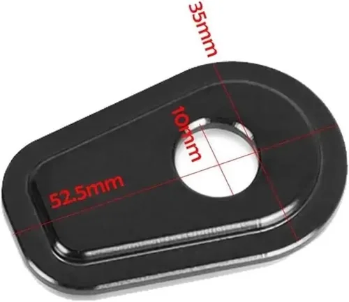 Vista 2 de LeosHi Adaptador de señales de giro de repuesto para motocicleta, espaciadores compatibles con Z400 Z650 Z900 Z900RS Z1000 Ninja400 Versys-X300 Negro