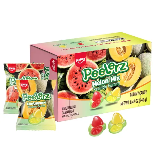 Vista 28 de AMOS Peelerz - Caramelo de goma pelable, mango/lichi/maracuyá/melocotón Paquete de 4 variedades, 3 oz cada uno, total 11.99 oz