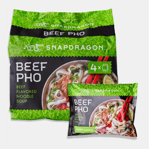 Vista 9 de Snapdragon Pho Bowls - Paquete de 6 fideos instantáneos con caldo de carne vietnamita para sorber y fideos de taza de arroz sin gluten. Microondas