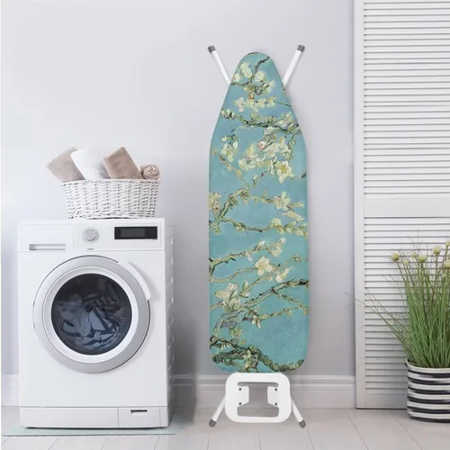 Vista 2 de Juego de funda para tabla de planchar 2 en 1 con correas de nailon y funda de hierro, funda protectora resistente a las manchas de 15 x 48 pulgadas