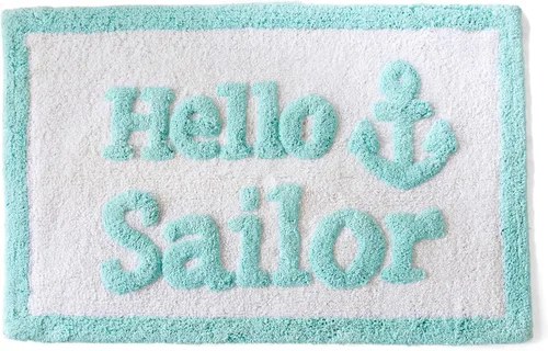 Vista 10 de Market & Place Alfombra de baño de barcos, bonita alfombra de baño, divertida decoración de baño para bañera y ducha, alfombras de baño absorbentes