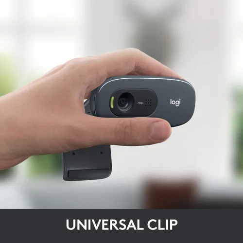 Vista 5 de Logitech C270 - Webcam para computadora de sobremesa o portátil (pantalla panorámica HD 720p, para videollamadas y grabaciones) Auto-Light