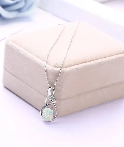 Vista 6 de HXZZ Joyería fina con piedra natal para mujer, piedras preciosas naturales, topacio amatista, ópalo, granate, peridoto y citrino, plata de ley