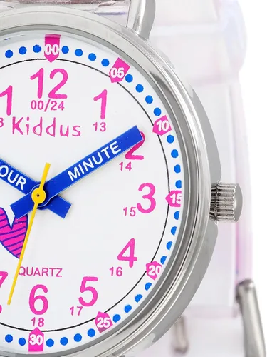 Vista 7 de Kiddus Educational Kids Watch for Children Boy and Girl. Analogue Time Teacher Wristwatch with Exercises. Japanese Quartz Movement. Easy to Read and