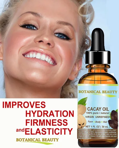 Vista 3 de Botanical Beauty CACAY ACEITE 100% puro natural virgen sin refinar Aceite portador prensado en frío WILD GROW 1 fl oz 1.0 fl oz para cara, piel