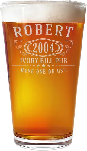 Vista 8 de Vaso de cerveza grabado personalizado de 16 onzas, regalos de Navidad grabados personalizados para hombres, regalos de cumpleaños para papá, regalos