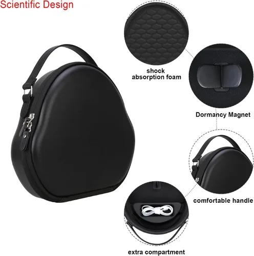 Vista 5 de Elonbo Funda inteligente para auriculares inalámbricos Apple AirPods Max sobre la oreja (compatible con el modo de suspensión), funda rígida