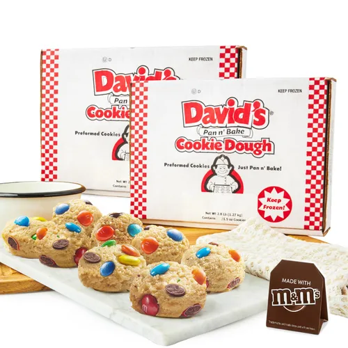 Vista 11 de David's Cookies - Masa para galletas congeladas y preformadas de mantequilla y pecanas, listas para hornear, 96