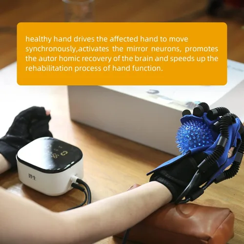 Vista 4 de Guantes del robot de la rehabilitación de la mano, dispositivo modelo E10 de la rehabilitación del dedo del uno mismo, equipo de la recuperación