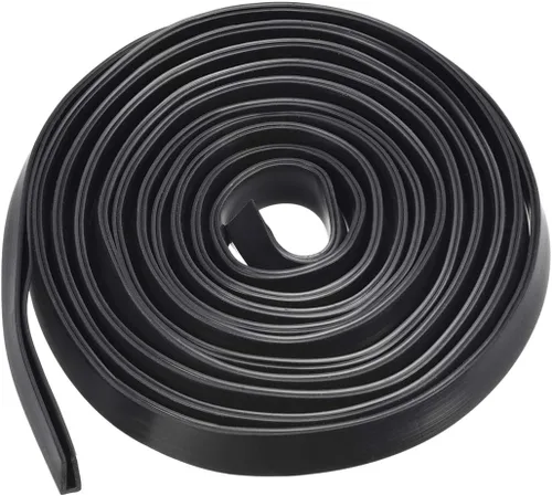 Vista 7 de uxcell Extrusión del sello en U del borde del molde, hoja protectora de borde de canal en U negra de silicona se adapta a borde de 0.004-0.059 in