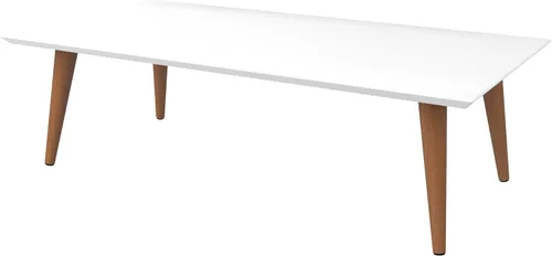 Vista 7 de Manhattan Comfort Utopia Collection 89452 - Mesa auxiliar rectangular moderna de mediados de siglo para sala de estar, con patas abiertas