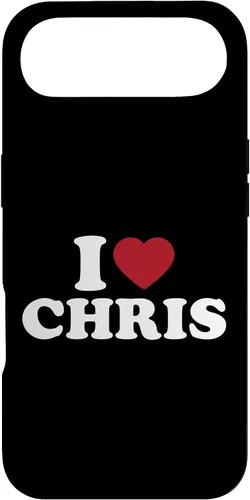 Vista 27 de Funda con corazón rojo para iPhone 16 I Love Chris, I Heart Chris