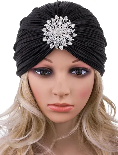 Vista 3 de Vijiv - Gorro de punto para mujer, estilo vintage, diseño de Lurex