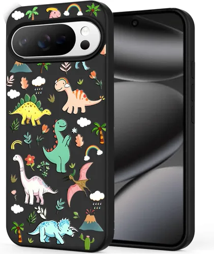 Vista 38 de Unov Funda para Pixel 11 Pro XL, color negro, Dinosaur Land