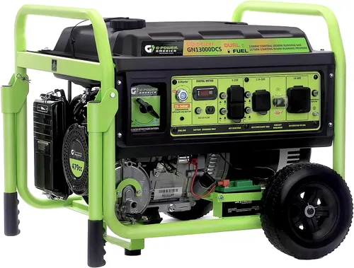 Vista 14 de Green-Power America Generador de gasolina GPD5000W, Verde/Negro