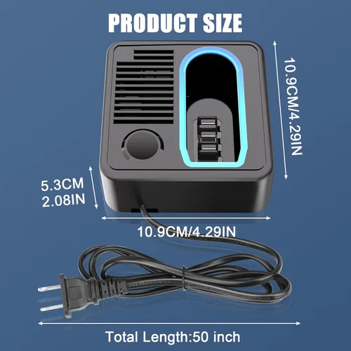 Vista 5 de JYJZPB 18V-22V Cargador de batería rápido para Hoover Linx Batería BH50000 BH50010 Aspiradora de batería Hoover Linx BH50000 BH50010 BH50015