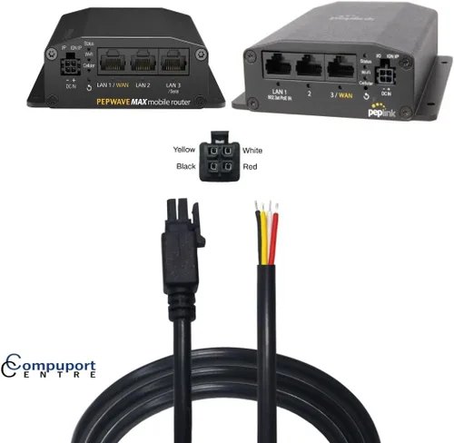 Vista 7 de CompuPort - Cable de alimentación Molex DC GPIO de arranque de 4 pines, puntas blindadas y soldadas, compatible con módems Microhard, Cradlepoint