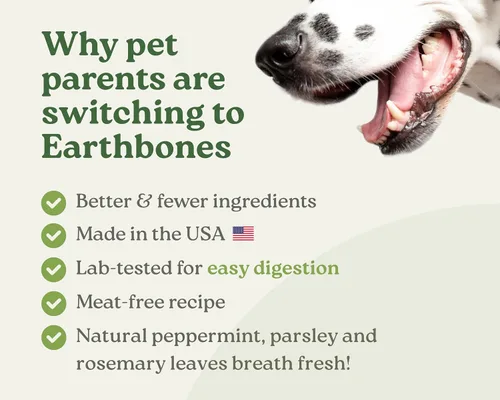 Vista 4 de Earthbones - Masticables dentales para perros de 10 a 20 libras, 30 huesos