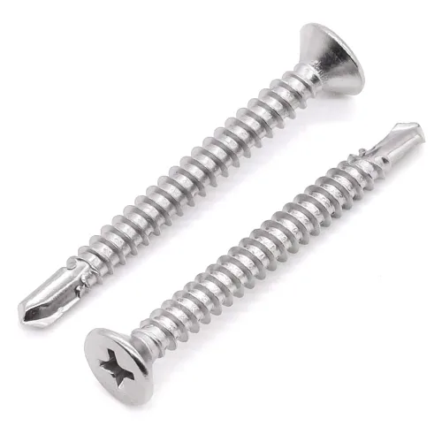 Vista 9 de Glvaner 100 tornillos autoperforantes Phillips #6 x 1 de cabeza plana, acero inoxidable 410, tornillos autoperforantes rápidos de cabeza plana