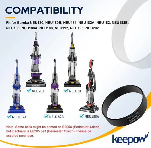 Vista 2 de KEEPOW Paquete de 1 Correas de Aspiradora Compatibles con Eureka PowerSpeed Aspiradora Vertical sin Bolsa