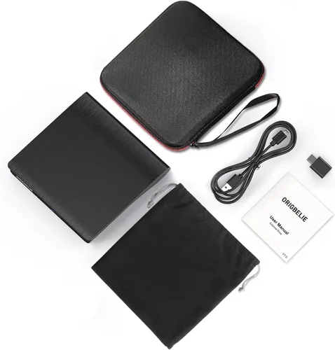 Vista 9 de ORIGBELIE Unidad externa de CD/DVD para portátil, grabadora de CD USB 3.0, unidad de DVD externa, reproductor de DVD portátil para computadora