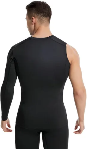 Vista 3 de New Compression Shirts for Men 12 Single Arm Long Sleeve Athletic Base Layer Undershirt Gear T Shirt for Workout Basketball