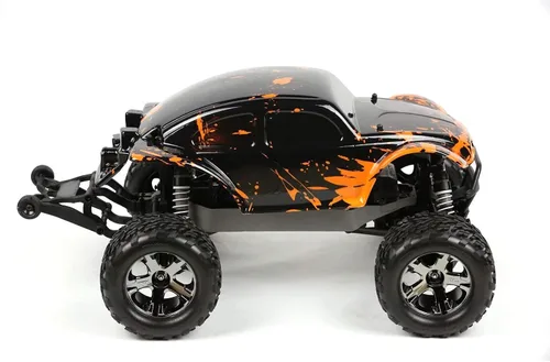 Vista 2 de SummitLink Cuerpo personalizado naranja fangoso sobre negro compatible para automóvil o camión RC escala 1/10 (camión no incluido) STB-BR-02