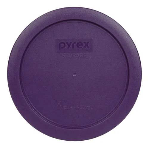 Vista 32 de Pyrex 7201-PC (4 tazas) Berry Pink - Tapa de almacenamiento para cuencos de vidrio, fabricada en Estados Unidos