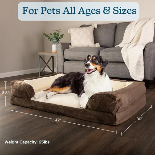 Vista 4 de PETMAKER Cama ortopédica para perros, sofá cama para perros de 42 pulgadas con cojín envolvente de apoyo y funda extraíble lavable, cama extragrande