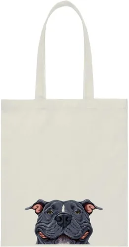 Vista 11 de WIRESTER Bolsa de lona para mujeres y niñas, bolsa de playa, comestibles y viajes, lindo perro