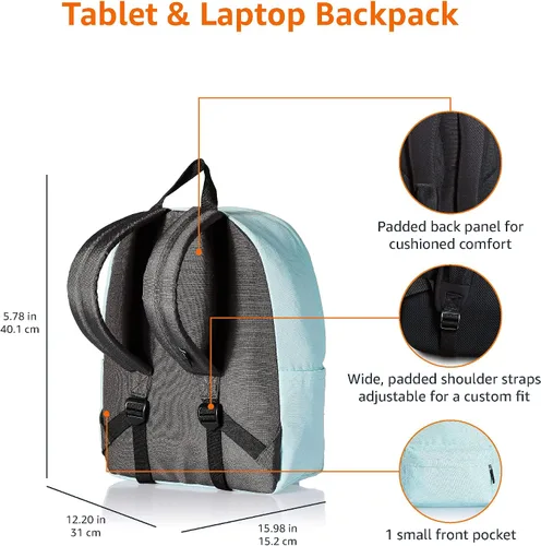 Vista 4 de Tienda Basics Mochila escolar clásica - Aqua