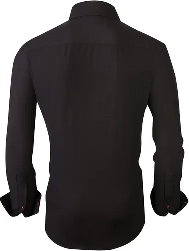 Vista 2 de Alex Vando Camisa de vestir para hombre, sin arrugas, ajuste regular, elástica en 4 direcciones, con botones