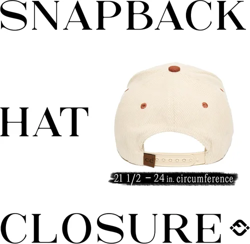 Vista 6 de Funky Junque Blank Corduroy Snapback Hat naranja/beige
