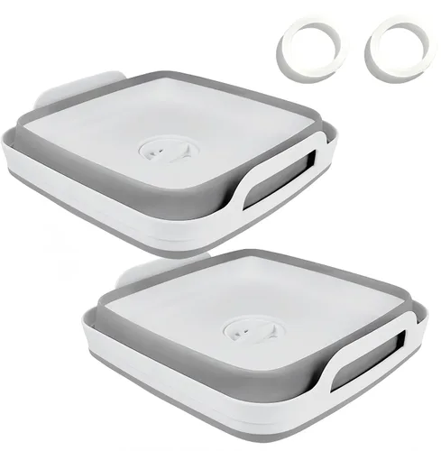 Vista 10 de GIMWA Lavabo plegable para biberones, contenedor portátil de 2.4 galones para fregadero de campamento de caravana, tina de cocina que ahorra espacio