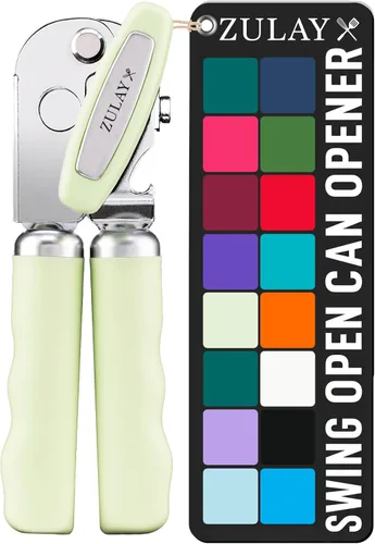 Vista 22 de Zulay Kitchen Abrelatas manual de acero inoxidable resistente con abridor de botellas, abrelatas manual a prueba de óxido con perilla giratoria