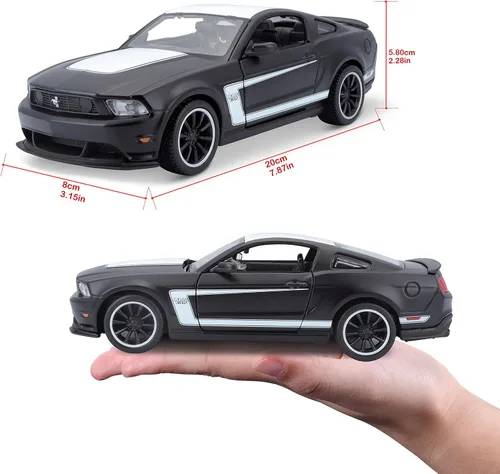 Vista 6 de Maisto M31269 Ford Mustang - Coche coleccionable a escala 1:24, color negro mate