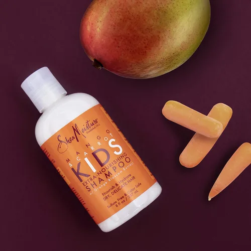 Vista 16 de SheaMoisture Champú extra nutritivo para el cuidado del cabello para niños Mango Zanahoria con manteca de karité 8 oz