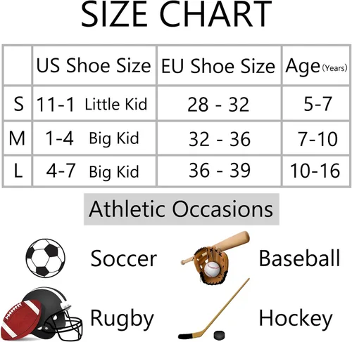 Vista 7 de LO SHOKIM Calcetines de fútbol para niños, calcetines de fútbol para niñas, calcetines hasta la rodilla, calcetines de béisbol, softbol, atléticos