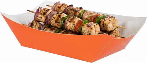 Vista 34 de Restaurantware -Bio Tek - Bandejas de alimentos de 2 onzas, 400 bandejas de papel desechables para alimentos, resistentes, a prueba de grasa, botes