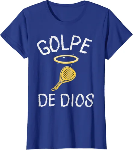 Vista 10 de Golpe De Dios Padel Player Sport in Spanish En Espanol Men's T-Shirt