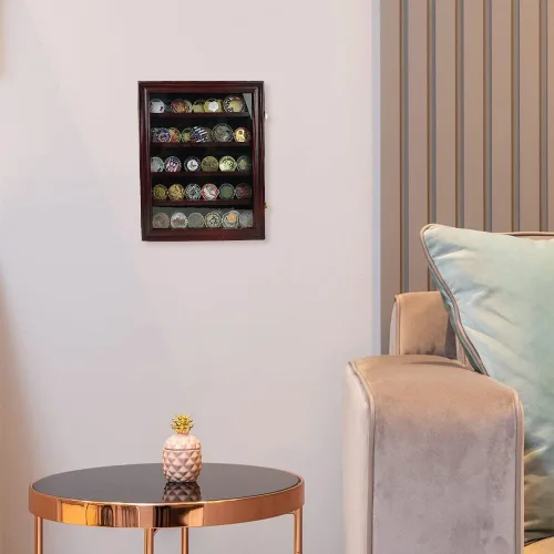 Vista 4 de ASmileIndeep Exhibición de monedas de desafío de 5 filas y estante para monedas de desafío de 4 filas