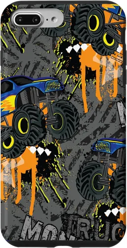 Vista 12 de Funda para iPhone 17 con diseño de Monster Truck Lover para hombres y niños