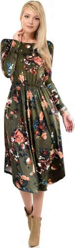 Vista 2 de CzzzyL Vestido de lactancia de maternidad de manga corta para mujer