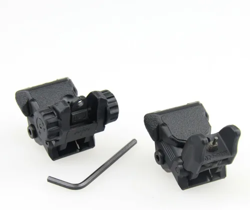 Vista 2 de TACFUN Negro Tactical Smart Polímero Delantero/Trasero Combo Set Flip Up
