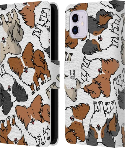 Vista 12 de Head Case Designs Airedale Terrier Dog Breed Patterns 4 Leather Wallet Case Compatible with Apple iPhone 11
