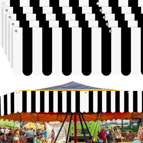 Vista 19 de Preboun 3 piezas de decoración de toldo de carnaval, tienda de campaña de circo, decoraciones colgantes de carnaval, pancarta de concesión, toldo