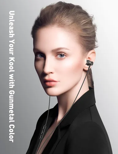 Vista 2 de iMangoo Diseño para auriculares con cable certificados MFi de Apple para audífonos Lightning, auriculares de alambre magnético con cable