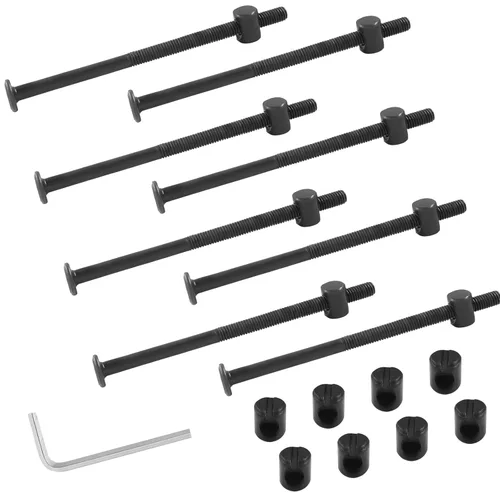 Vista 12 de Biaungdo M6 x 90mm Tornillos para Cama Litera, Pernos de Accionamiento Hexagonal con Soporte de Barril para Muebles, Tuercas de Pernos para Muebles
